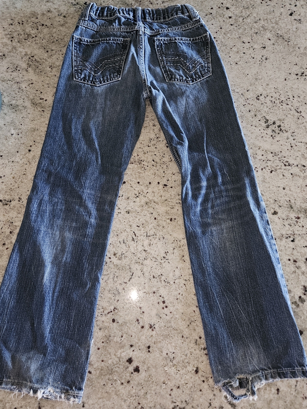 Wrangler 20X Kids Dark Blue Distressed Denim Jeans
